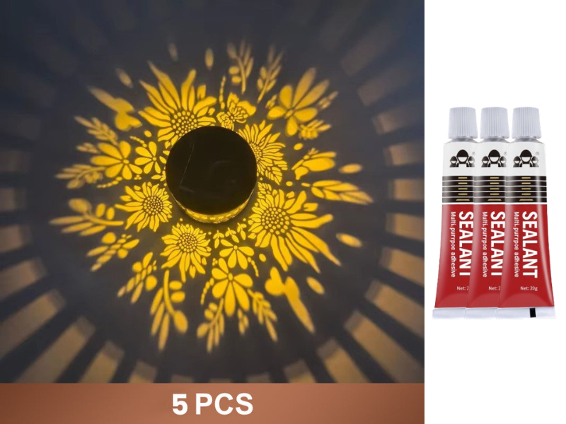 ☀️ Solar-Mandala-Leuchte für Garten und Terrasse – 2-in-1-Steh- und Wandleuchte – Dekorative Beleuchtung im Vintage-Look – Rostfrei und langlebig