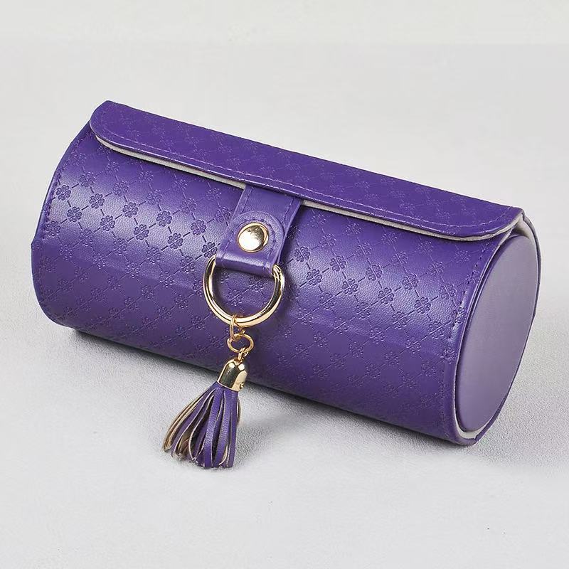 💎✨ Kompakter Runder Schmuckkoffer – Mehrlagiges Reise-Etui mit Padded Fächern für Halsketten, Ringe & Uhren! ✨🧳