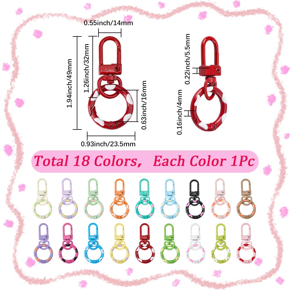 🔥ColorJoy Federring-Schlüsselanhänger-Set (18-teilig)