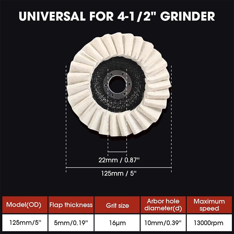 đ„Letzter Tag 48 % RABATT â Premium-Polierplatte aus Wollfilz fĂŒr Winkelschleifer