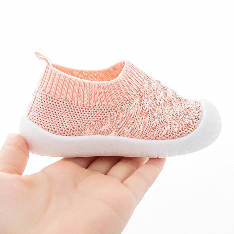Hausschuhe mit weicher Sohle / Atmungsaktive Fly-Woven-Innenschuhe für Kinder im Alter von 1–3 Jahren
