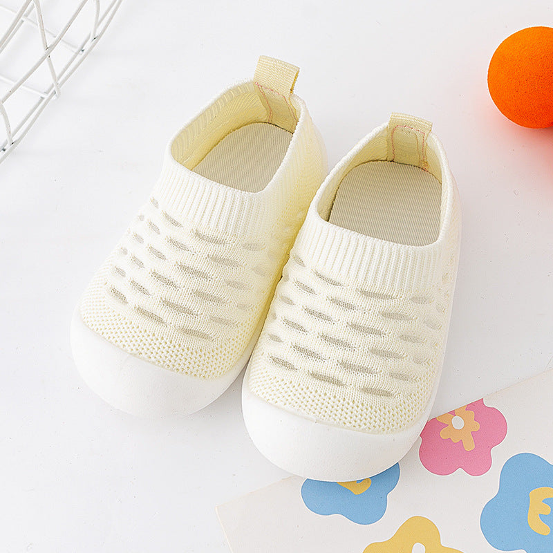 Hausschuhe mit weicher Sohle / Atmungsaktive Fly-Woven-Innenschuhe für Kinder im Alter von 1–3 Jahren