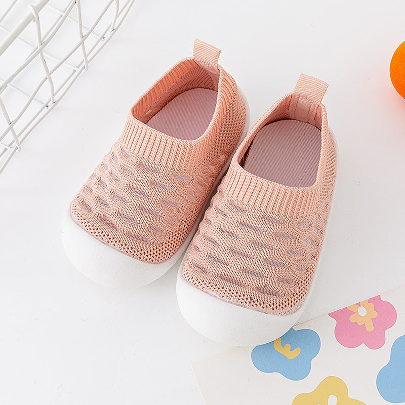 Hausschuhe mit weicher Sohle / Atmungsaktive Fly-Woven-Innenschuhe für Kinder im Alter von 1–3 Jahren