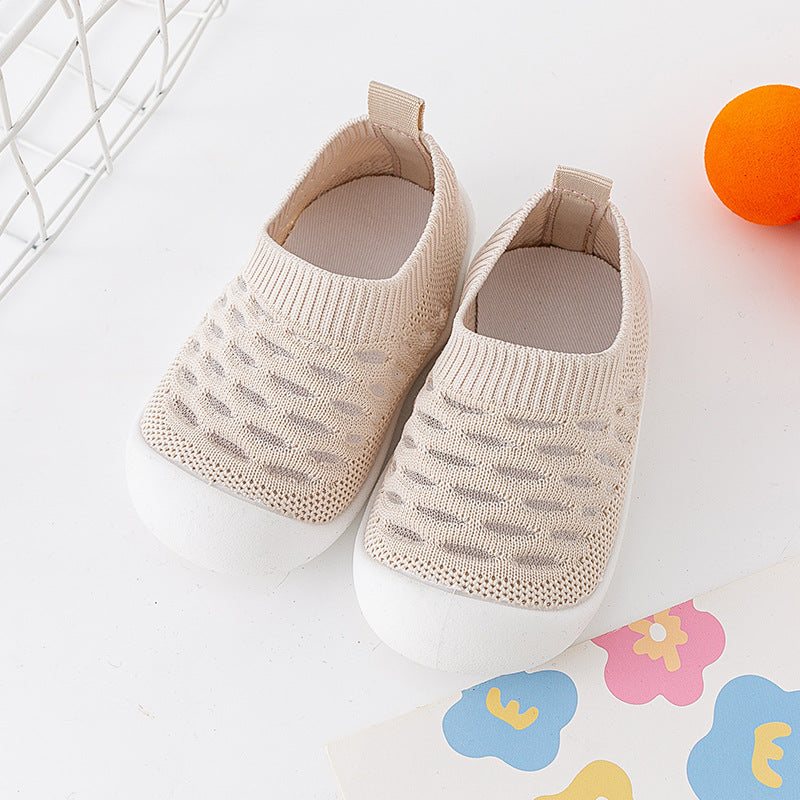 Hausschuhe mit weicher Sohle / Atmungsaktive Fly-Woven-Innenschuhe für Kinder im Alter von 1–3 Jahren