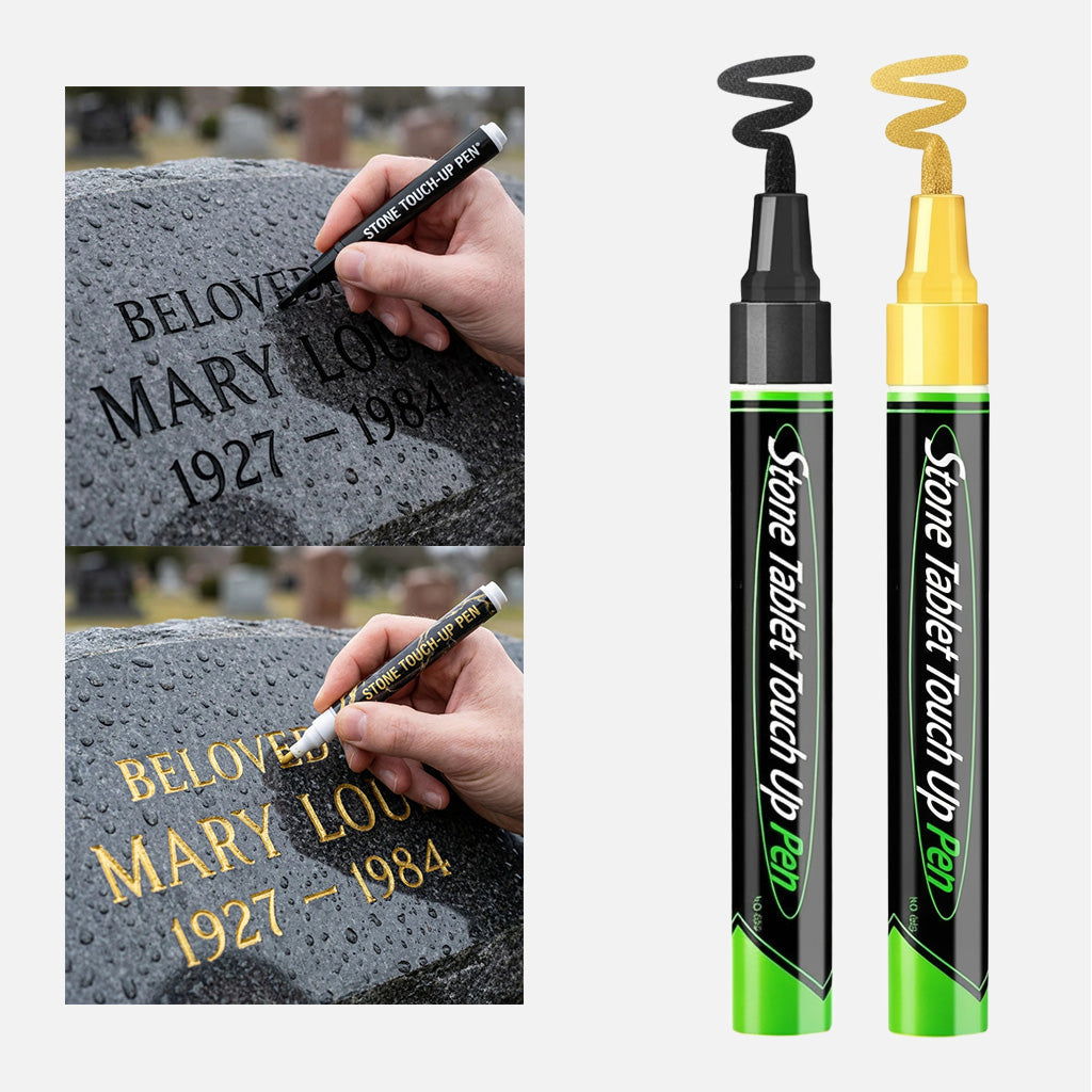 🎁 1 kaufen, 1 gratis erhalten 🐦 Goldfarbene Grabstein-Klammer zur Restaurierung verblasster Grabsteininschriften