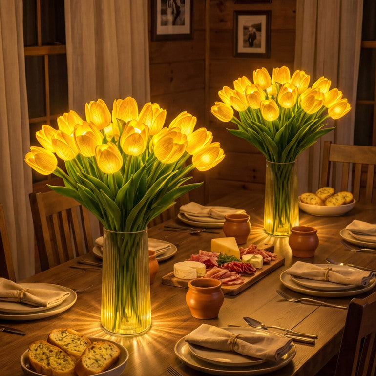 Eine strahlend romantische Tulpenlampe