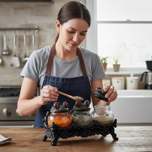 🐸🔮 Hexenfrosch-Gewürzdosen – Gotische Gewürzbehälter mit geheimnisvollem Apothekencharme! 🧙‍♀️✨
