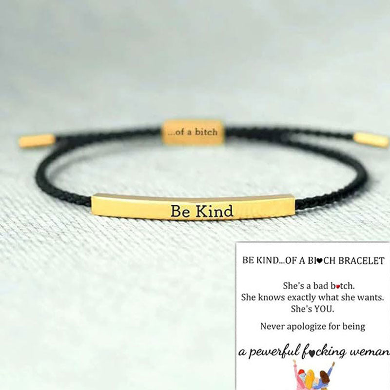 ✨📿 Geflochtenes Edelstahlarmband – Verstellbares Armband mit motivierender Botschaft für tägliche Inspiration! ✨🦾