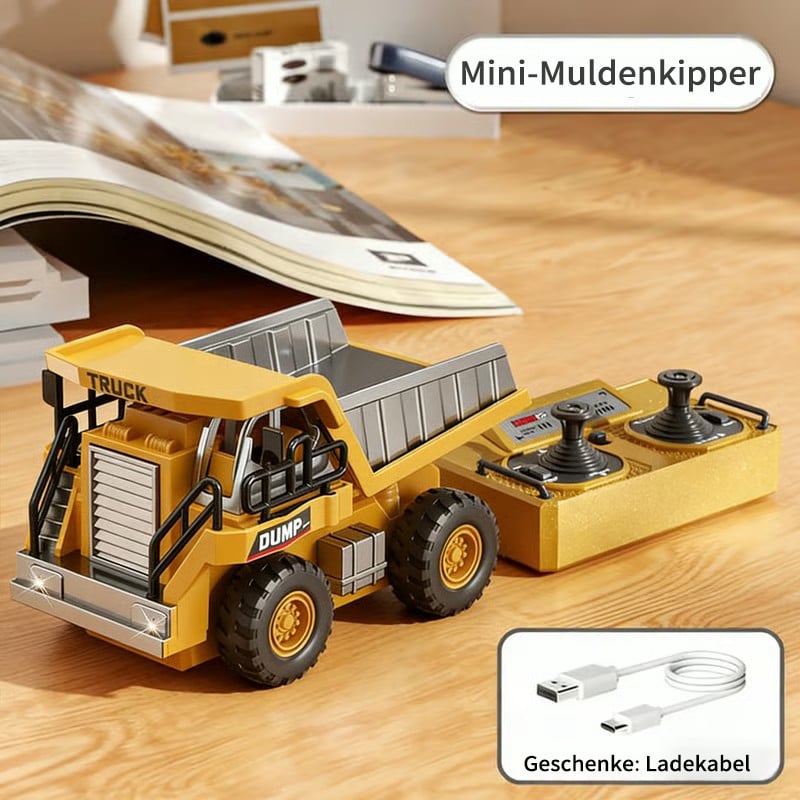 🚜✨ Fernsteuerbarer Bagger, Gabelstapler & Kipper – Mini RC Baustellen-Set aus Legierung mit Geländefähigkeit! ✨🏗️