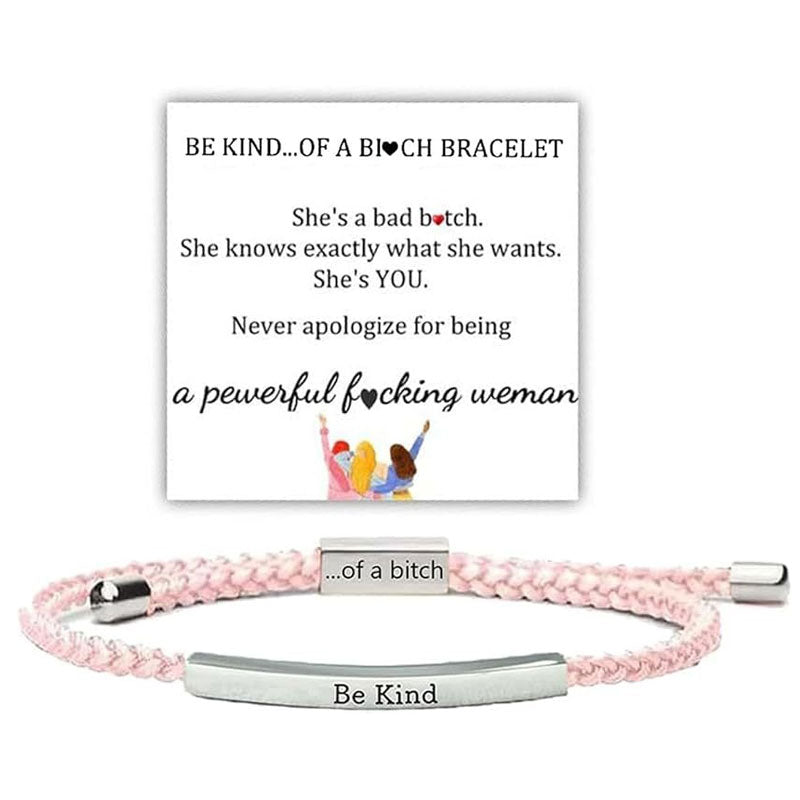 ✨📿 Geflochtenes Edelstahlarmband – Verstellbares Armband mit motivierender Botschaft für tägliche Inspiration! ✨🦾