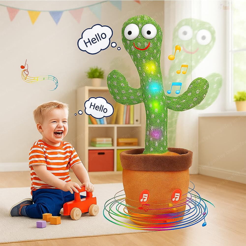 🌵 Tanzendes und sprechendes Kaktus-Spielzeug – Interaktives musikalisches Plüschtier