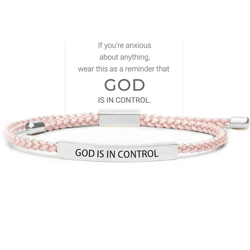 ✨📿 Geflochtenes Edelstahlarmband – Verstellbares Armband mit motivierender Botschaft für tägliche Inspiration! ✨🦾