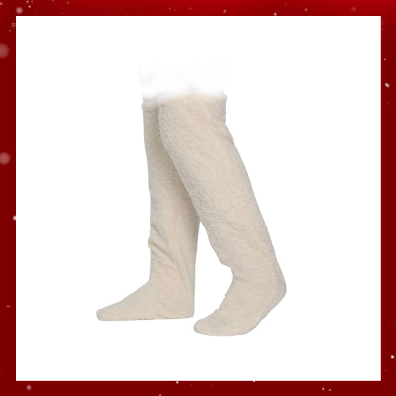 Kniestrümpfe aus Gänsedaunen für Weihnachten
