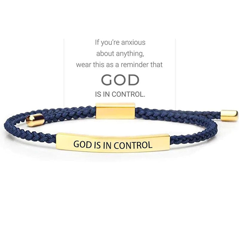 ✨📿 Geflochtenes Edelstahlarmband – Verstellbares Armband mit motivierender Botschaft für tägliche Inspiration! ✨🦾