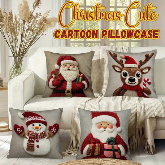 Weihnachten Cute Cartoon Kissenbezug