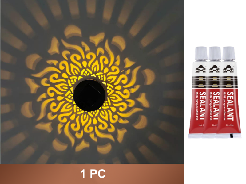 ☀️ Solar-Mandala-Leuchte für Garten und Terrasse – 2-in-1-Steh- und Wandleuchte – Dekorative Beleuchtung im Vintage-Look – Rostfrei und langlebig