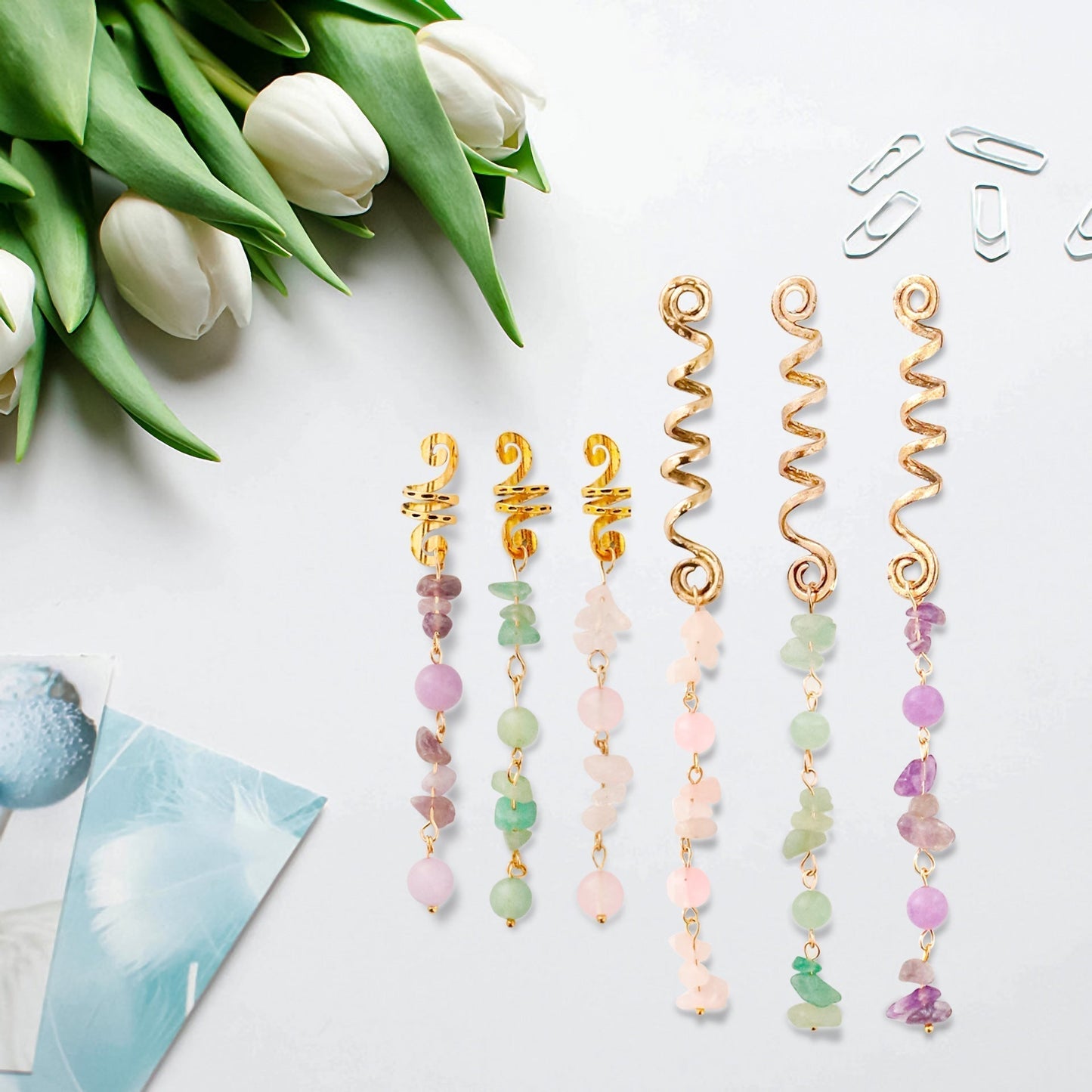 Dreadlock-Haarschmuck/Spiral-Haarspange