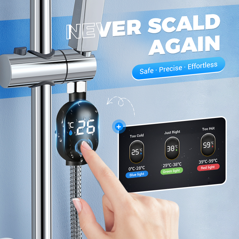 🚿 1 kaufen, 1 gratis dazu 🌡️ Duschthermometer – Sofortige digitale Anzeige, wasserdicht und einfach zu installieren für sicheres Duschen 👶📦