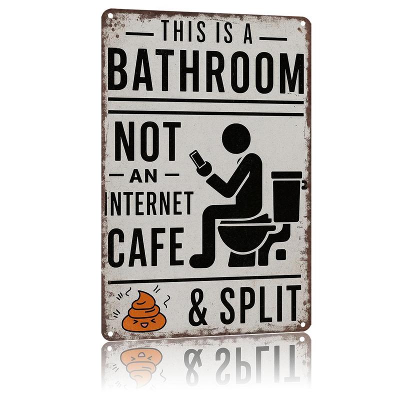 🚽Dies ist ein Badezimmer, kein Internetcafé – Retro Blechschild (20x30cm)😂