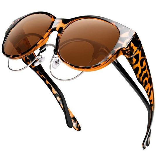 🕶 Neue Cat-Eye-Sonnenbrille in Übergröße, mit polarisierenden Gläsern und UV400-Schutz.