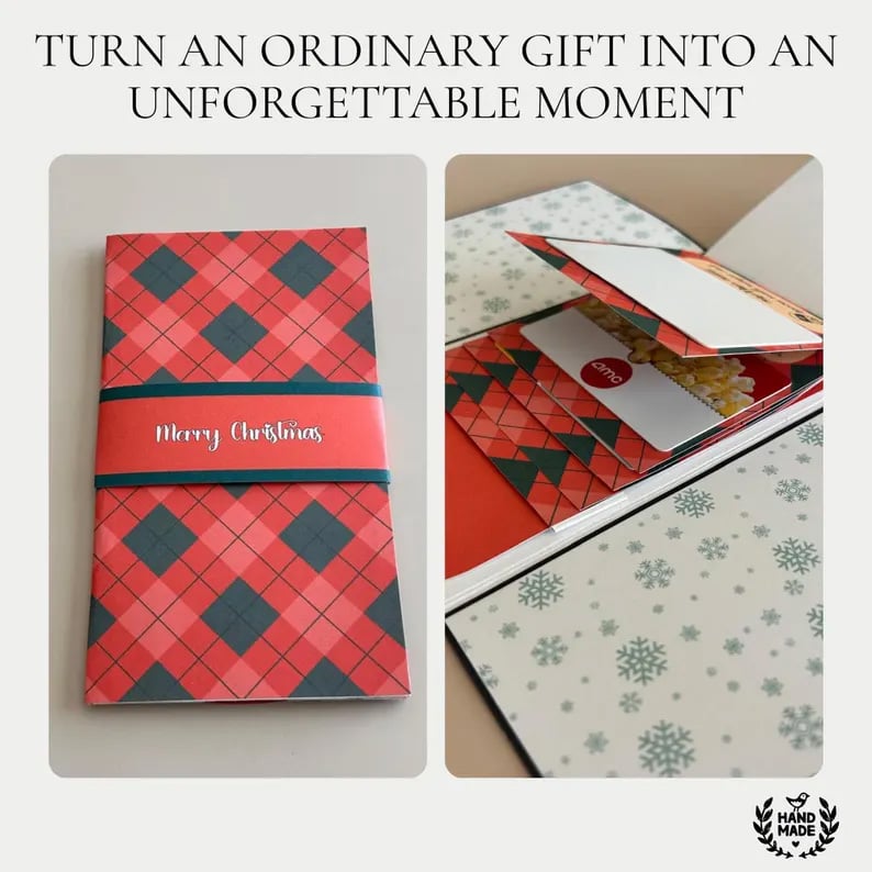 🎅✨Handgefertigtes Weihnachtsgeschenkbuch mit Wasserfall♻️Kostenloses PDF inklusive!