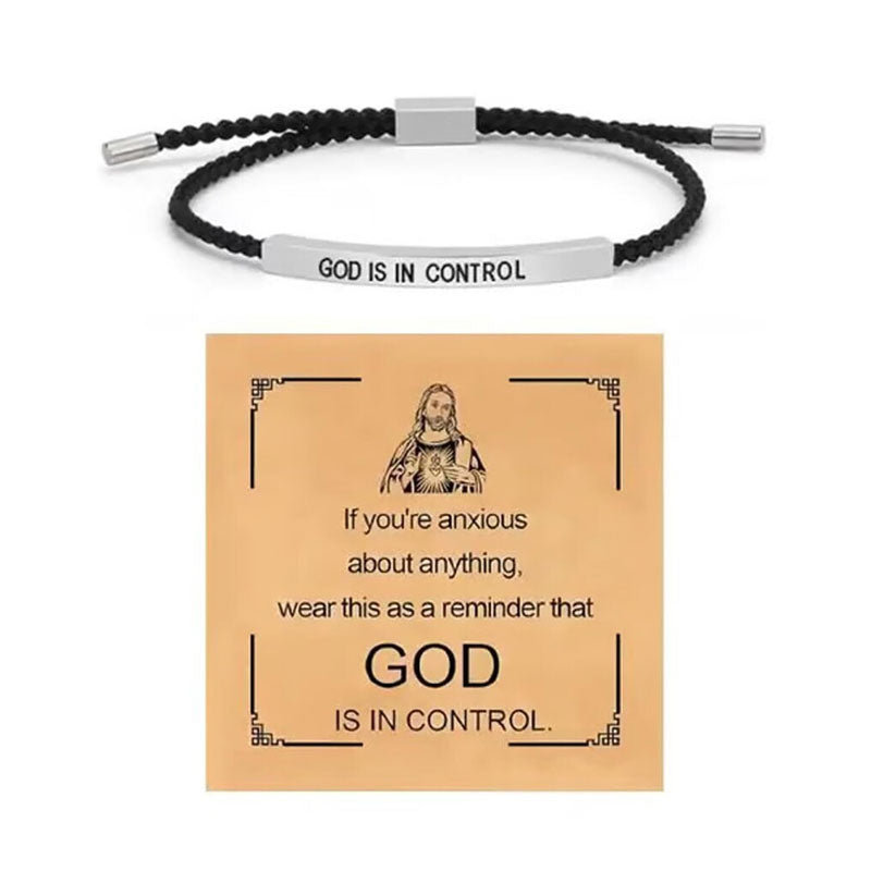 ✨📿 Geflochtenes Edelstahlarmband – Verstellbares Armband mit motivierender Botschaft für tägliche Inspiration! ✨🦾