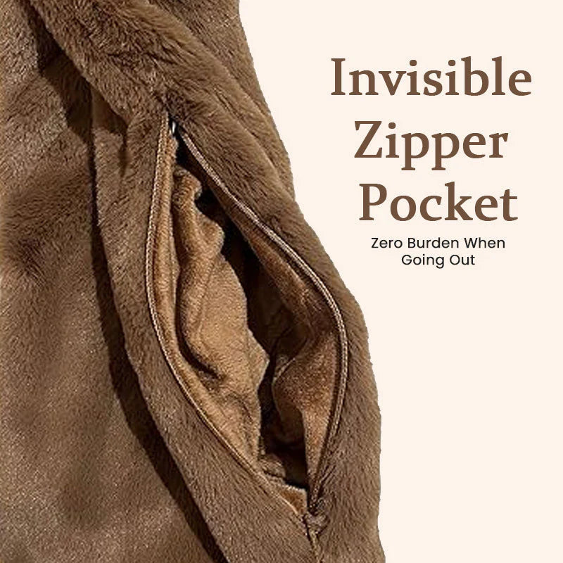 🧣✨ Geheimtasche im Schal – versteckter Reißverschluss für Handy, Karten und Schlüssel! ✨📱