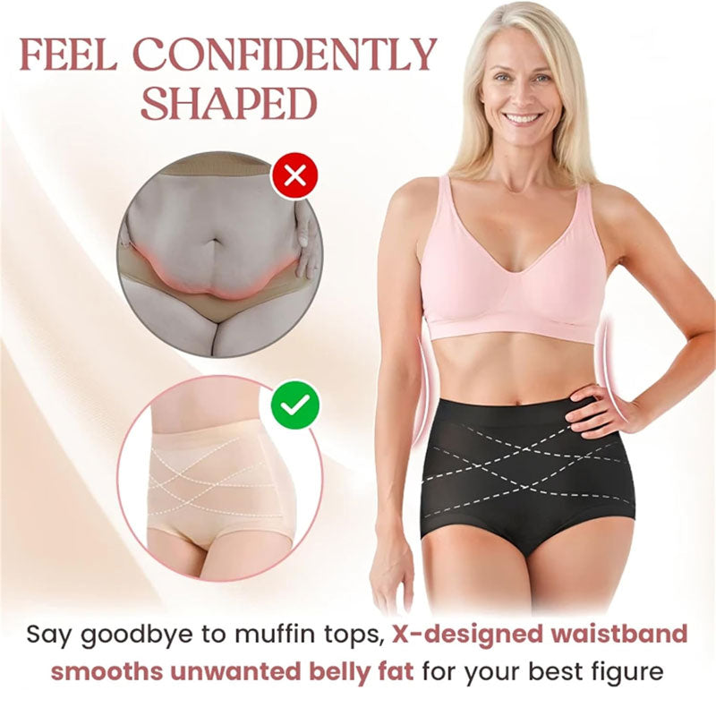 Cross High Waist Tummy Control Briefs