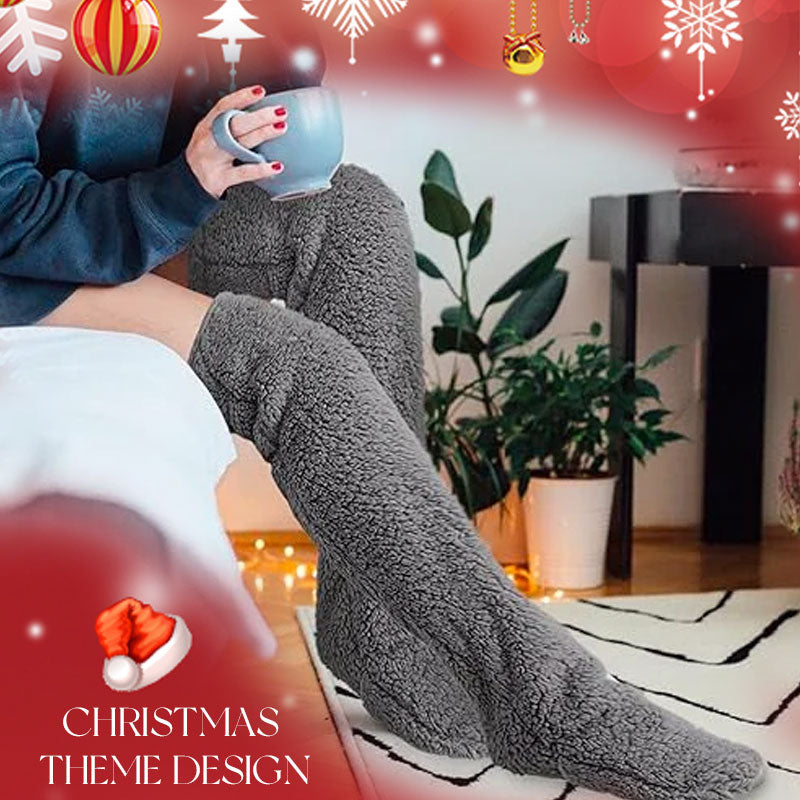 Kniestrümpfe aus Gänsedaunen für Weihnachten