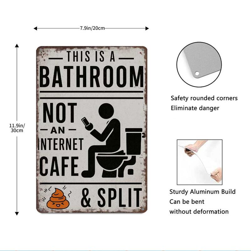 🚽Dies ist ein Badezimmer, kein Internetcafé – Retro Blechschild (20x30cm)😂