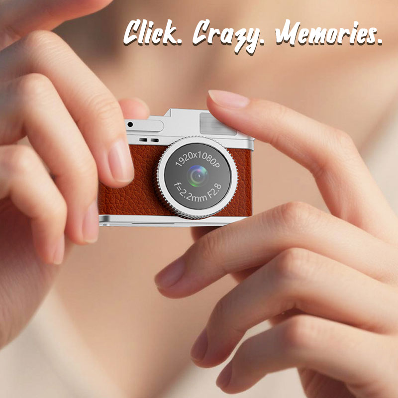 📸✨ Retro-Minikamera – Kompakte Schmuckkamera im Vintage-Design für scharfe, spontane Erinnerungsfotos! ✨🎞️