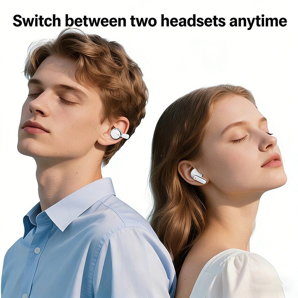 2-in-1-Bluetooth-Ohrhörer mit Ohrbügeln und Ohrstöpseln | 30 Stunden Wiedergabezeit