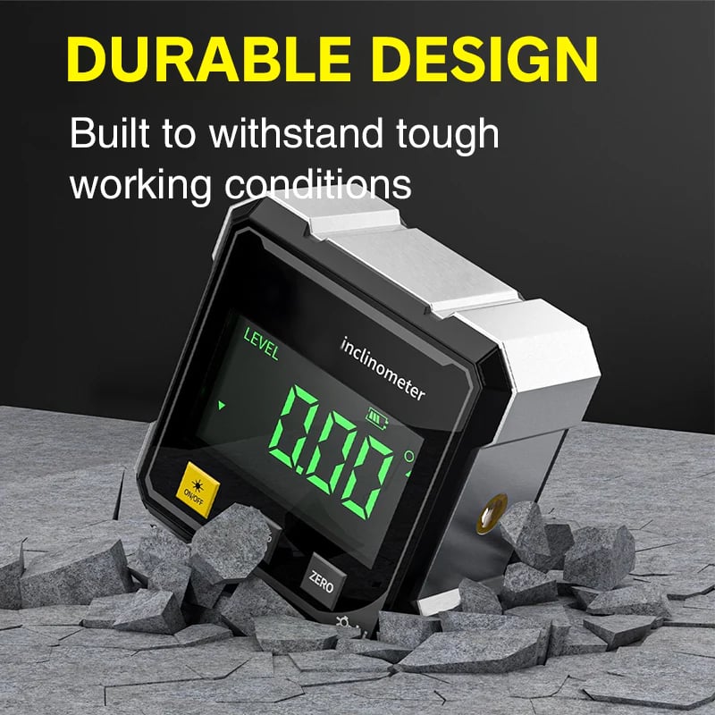 ✨4-puoleinen magneettinen digitaalinen kulmamittari, jossa on laser