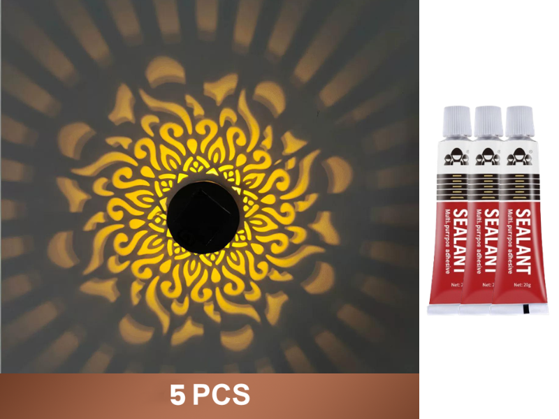 ☀️ Solar-Mandala-Leuchte für Garten und Terrasse – 2-in-1-Steh- und Wandleuchte – Dekorative Beleuchtung im Vintage-Look – Rostfrei und langlebig