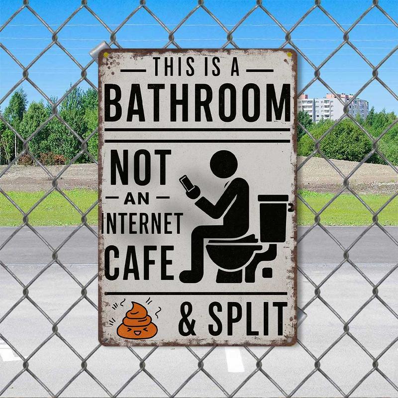 🚽Dies ist ein Badezimmer, kein Internetcafé – Retro Blechschild (20x30cm)😂
