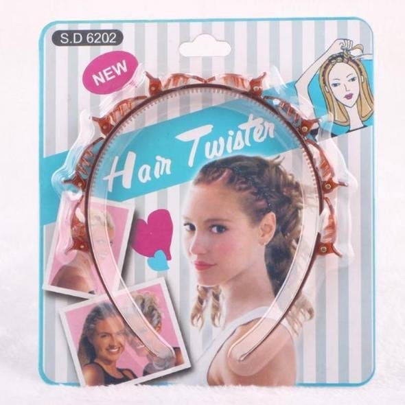 Doppelte Ponyfrisur mit Haarnadel