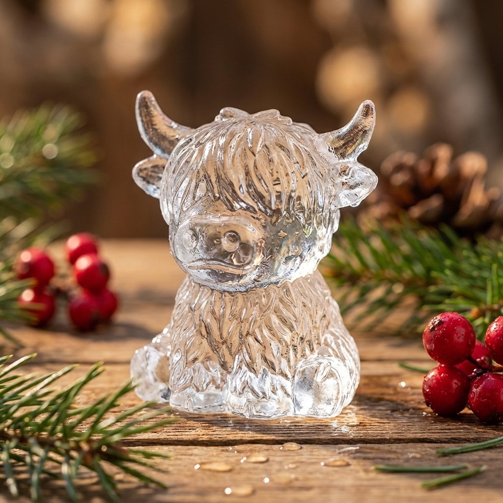 🐮 Mini-Hochlandkuh-Eiswürfelform – Niedliche 3D-Eiswürfel für Getränke, Partys und Geschenke