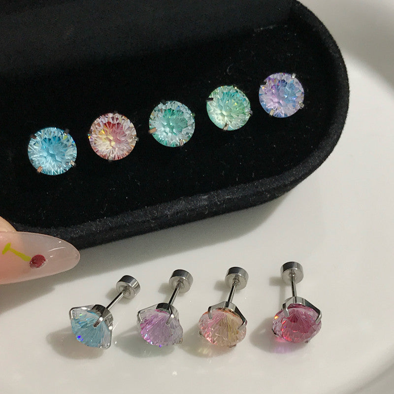 🌈Ohrringe aus Zirkonium-Titanstahl mit feuerwerksartigem Farbwechsel – angenehm zu tragen💫