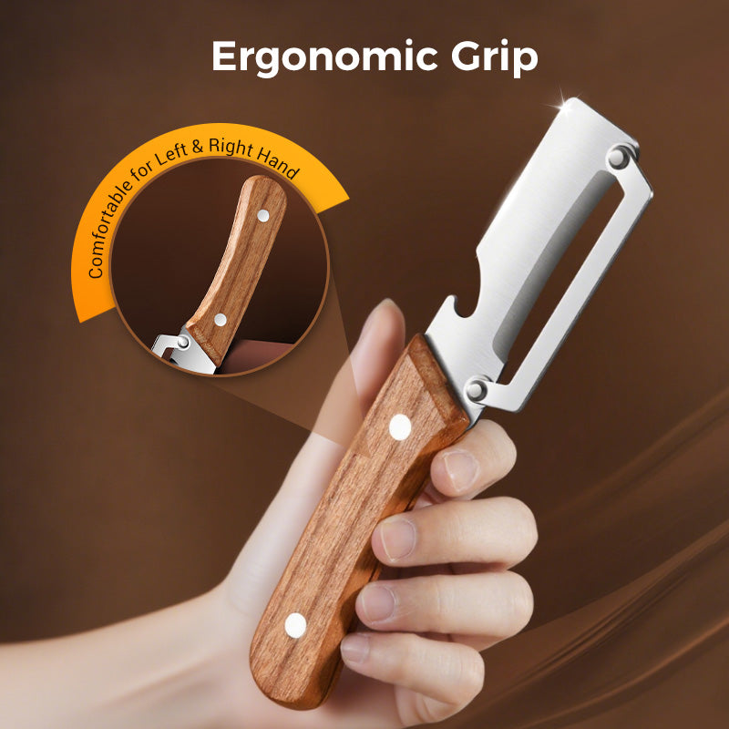 🥕 2 KAUFEN, 1 GRATIS! 🔥 Multifunktionaler Gemüseschäler für die Küche – Klinge aus Edelstahl, ergonomischer Griff und perfekt für Obst und Gemüse ✨