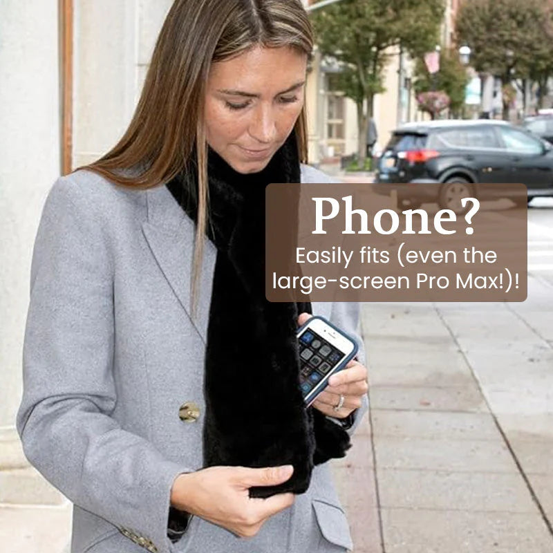 🧣✨ Geheimtasche im Schal – versteckter Reißverschluss für Handy, Karten und Schlüssel! ✨📱