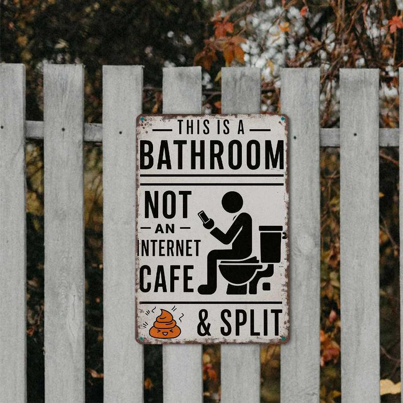 🚽Dies ist ein Badezimmer, kein Internetcafé – Retro Blechschild (20x30cm)😂