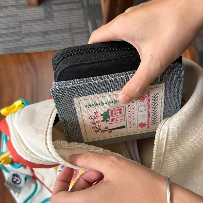 🧵✨ Tragbares Stickmusterbuch & Nähset – 86-teiliges Komplett-Reiseset mit 18 farbigen Garnen! ✨📘