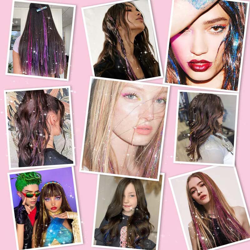 🔥KAUFE 1, BEKOMME 1 GRATIS（24 Stück ）✨ [Instant Sparkle] 12-teilige Clip-in-Haarverlängerungen mit Glitzer | Glanz in wenigen Sekunden! 🦄💖