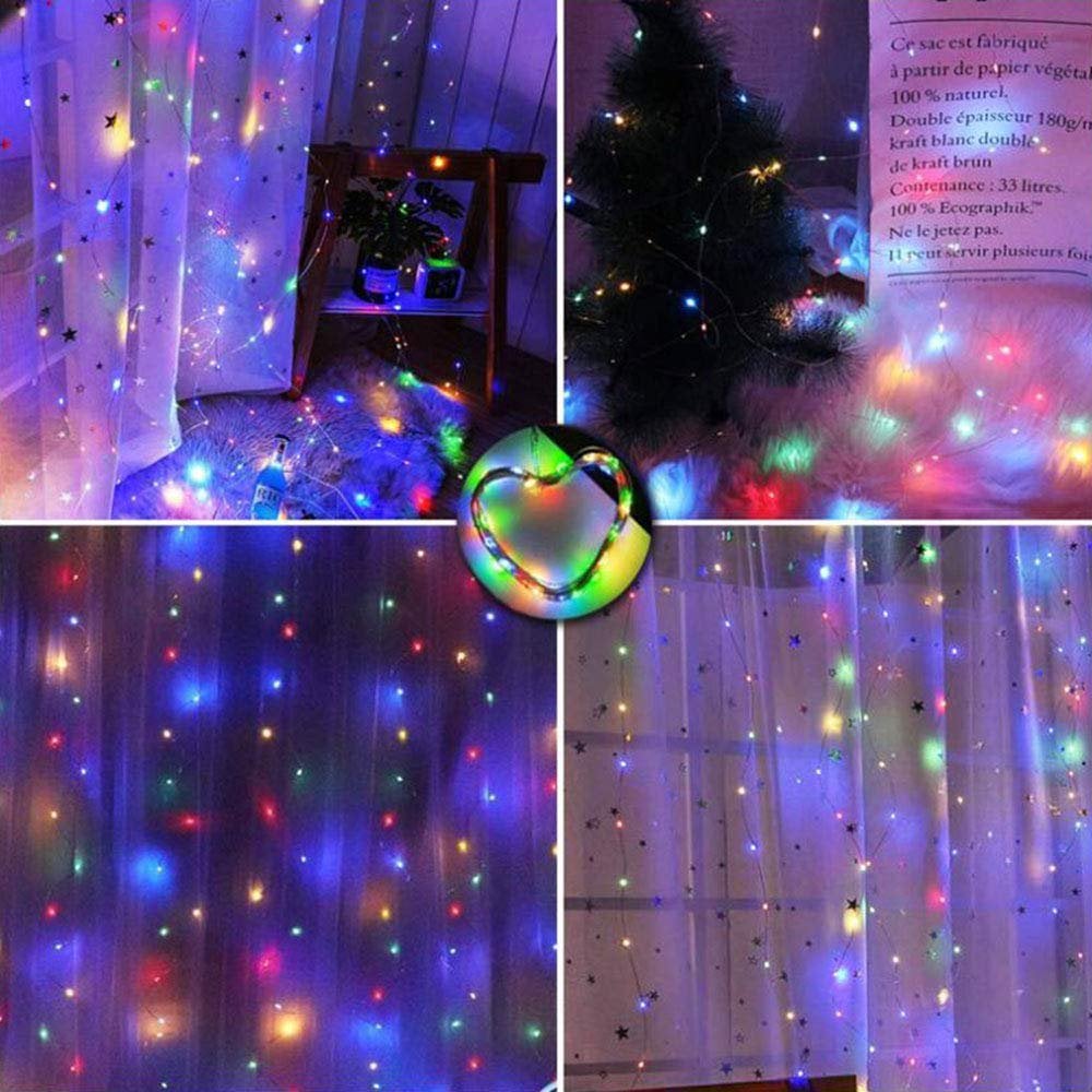 🎁Früher Weihnachtsverkauf 49 % Rabatt🎅LED-Lichterkette, USB-betriebene LED-Lichtvorhang für Geschenkverpackungen