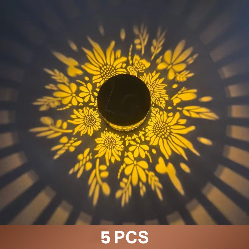 ☀️ Solar-Mandala-Leuchte für Garten und Terrasse – 2-in-1-Steh- und Wandleuchte – Dekorative Beleuchtung im Vintage-Look – Rostfrei und langlebig