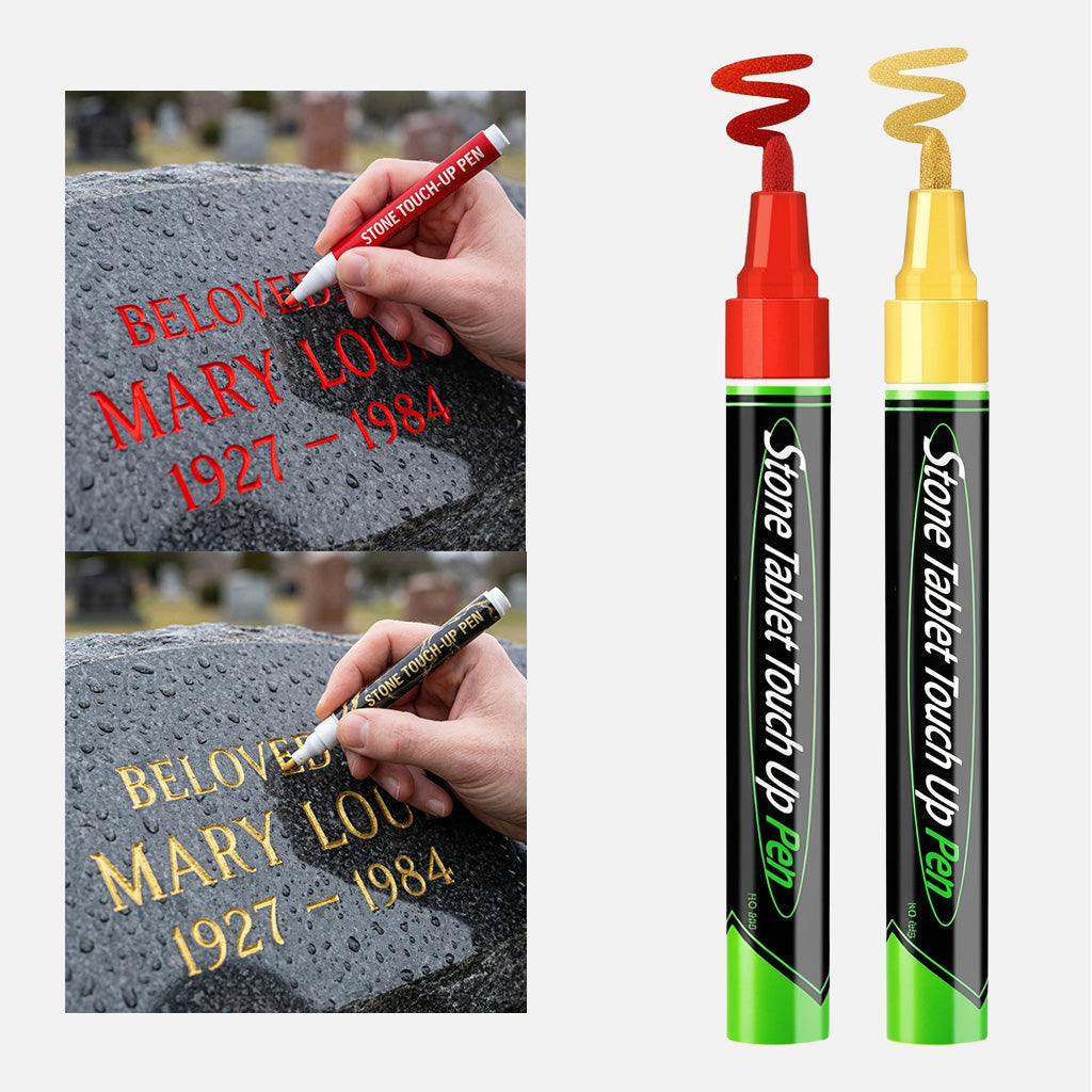 🎁 1 kaufen, 1 gratis erhalten 🐦 Goldfarbene Grabstein-Klammer zur Restaurierung verblasster Grabsteininschriften