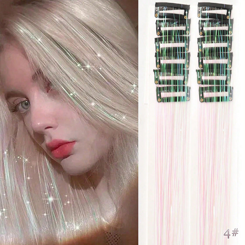 🔥KAUFE 1, BEKOMME 1 GRATIS（24 Stück ）✨ [Instant Sparkle] 12-teilige Clip-in-Haarverlängerungen mit Glitzer | Glanz in wenigen Sekunden! 🦄💖