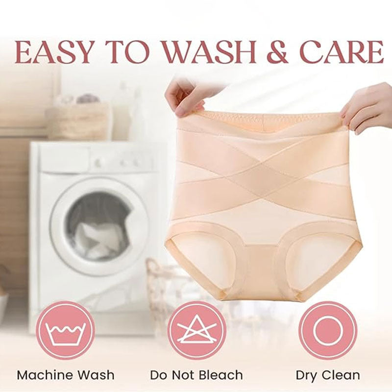 Cross High Waist Tummy Control Briefs