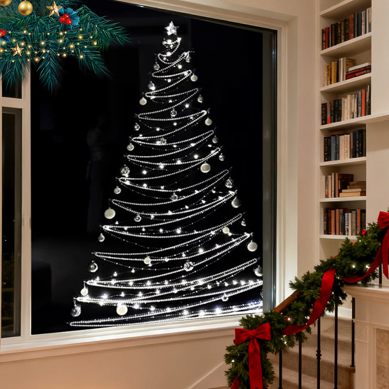 DIY-Weihnachtsbaumschmuck für raumhohe Fenster