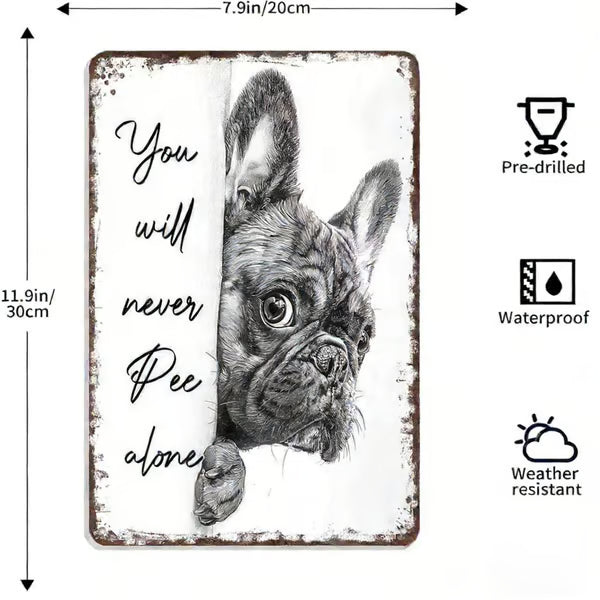 Vintage Schwarz-Weiß-Katze & Hochlandrinder Wandkunst